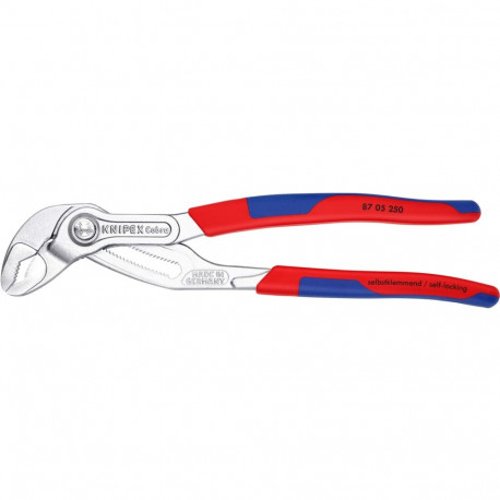 Cobra toru- ja veepumpade tangid 87 05 250 pikkus 250mm sobib torudele kuni 2", punased/sinised