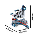 Bosch cordless chop and miter saw BITURBO GCM 18V-216 D Professional solo, chop and miter saw (blue,