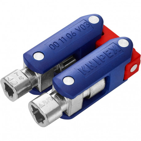 Schaltschrankschlüssel "DoubleJoint" (blau/rot, Armlänge gesamt 97mm)