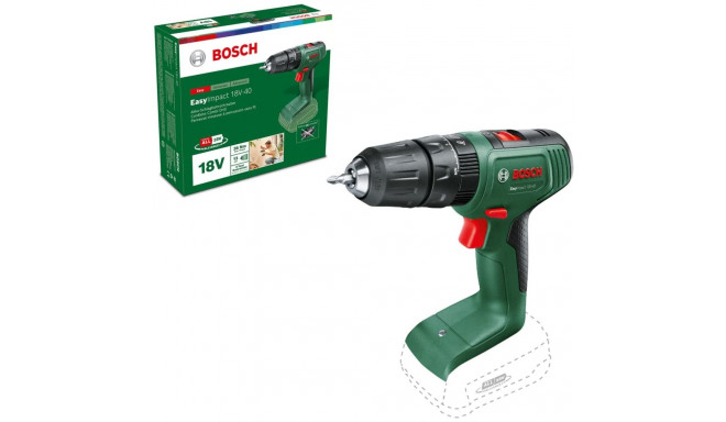 Bosch Cordless Impact Drill EasyImpact 18V-40 (green/black, without battery and charger)