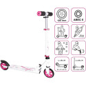 Muuwmi Aluminum Scooter 125mm white / pink - 347