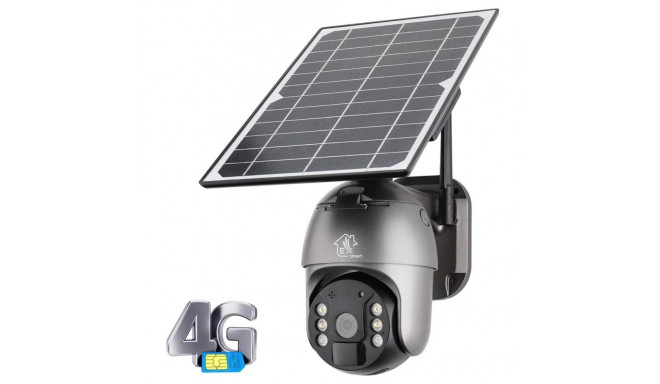 Extralink 3G/4G/LTE camera Mystic 4G PTZ with solar panel 8W, 1080p, IP66, 4x 18650 battery