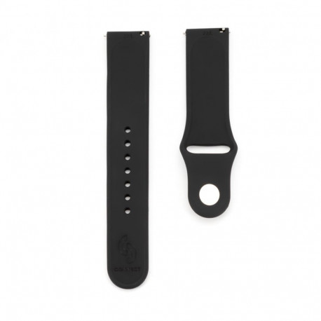 Connect 22mm Silicone Loop Watch Strap (S/M 110mm) Black