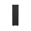 RACK CABINET 19" FREE-STANDING 42U/600X600 (FLAT PACK) WITH GLASS DOOR LCD BLACK LANBERG V2