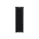 RACK CABINET 19" FREE-STANDING 47U/800X1200 (FLAT PACK) WITH GLASS DOOR LCD BLACK LANBERG V2