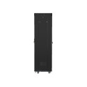 RACK CABINET 19" FREE-STANDING 42U/600X600 (FLAT PACK) WITH GLASS DOOR LCD BLACK LANBERG V2