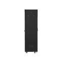 RACK CABINET 19" FREE-STANDING 42U/600X600 (FLAT PACK) WITH GLASS DOOR LCD BLACK LANBERG V2