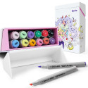 Double-sided Marker Pens ARRTX Oros (12 colors, pastel tones)