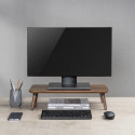 Maclean Wooden Monitor / Laptop Stand, (500x240x120mm), black walnut, max. 20kg, MC-930
