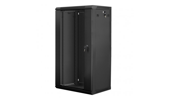 Lanberg WF01-6422-10B seinakapp 22U must seinakinnitusega rack-kapp