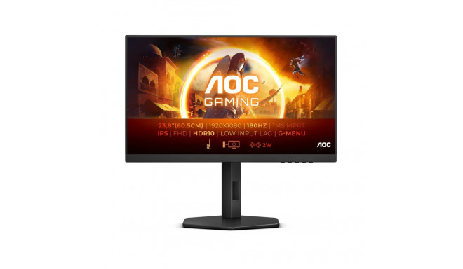 "61cm/24"" (1920x1080) AOC Gaming 24G4X 16:9 FHD IPS 0,5ms 180Hz HDR10 2xHDMI DP Speaker Black"