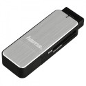 Hama memory card reader SD/microSD USB 3.0, silver