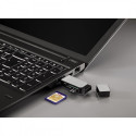 Hama memory card reader SD/microSD USB 3.0, silver