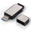 Hama mälukaardilugeja SD/microSD USB 3.0, hõbedane