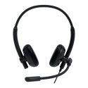 CANYON PC headset HS-07 PC Mic 3.5/USB Flat 2.8m Black