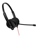 CANYON PC headset HS-07 PC Mic 3.5/USB Flat 2.8m Black