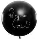 PartyDeco balloon Boy or Girl, black/blue