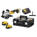 DEWALT DCS571P2 portable circular saw 115 mm 2x XR 18V 5Ah T-STAK II Black, Yellow