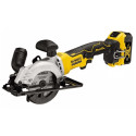 DEWALT DCS571P2 portable circular saw 115 mm 2x XR 18V 5Ah T-STAK II Black, Yellow