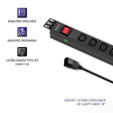 Qoltec 53998 Power strip for RACK 19" | 1U | 10A | PDU | 8xIEC C13 | 2m