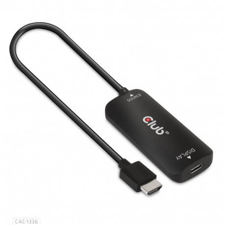 CLUB3D HDMI + Micro USB to USB Type-C 4K120Hz or 8K30Hz M/F aktiivne adapter
