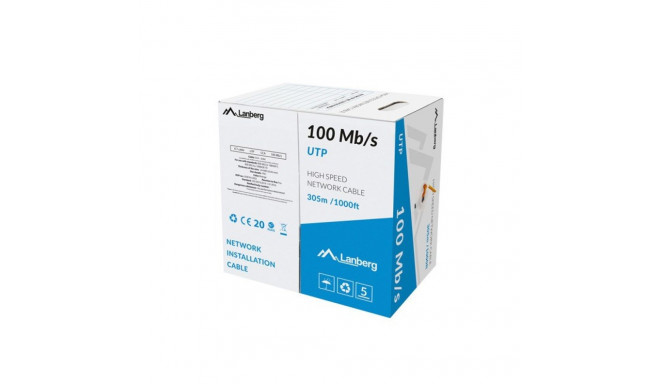 LANBERG LAN UTP KAABEL 100MB/S 305M JUHE CCA ORANŽ