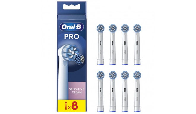Oral-B vahetatavad hambaharjaotsikud EB60X-8 Sensitive Clean Pro otsikud täiskasvanutele 8 tk valge