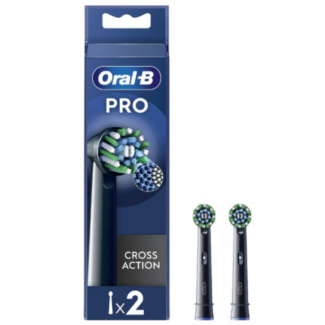 Oral-B vahetatavad hambaharjapead EB50BRX-2 Cross Action Pro pead täiskasvanutele 2 tk must