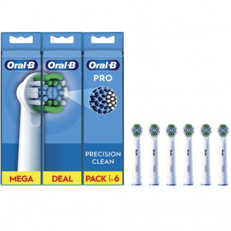 Oral-B Precision Clean harjapeade komplekt EB20RX-6 täiskasvanutele, 6 harjapead, valge