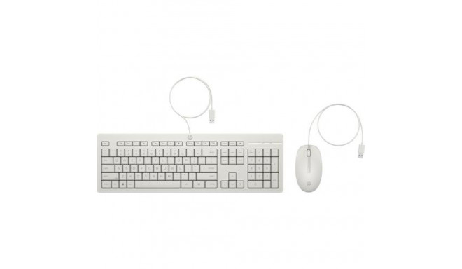 HP 225 Wired Mouse and Keyboard Combo White Keyboards Photopoint