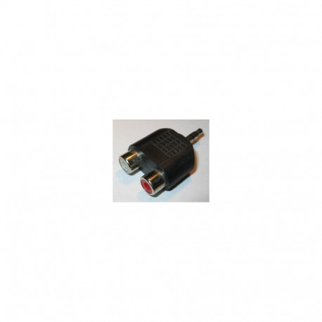 Adapter klinkpesa 3pin > 2x pistik 20cm, must