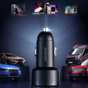 Joyroom JR-CCD02 car charger 2x USB-C | 70W | LED | black