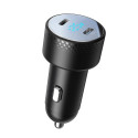 Joyroom JR-CCD02 car charger 2x USB-C | 70W | LED | black