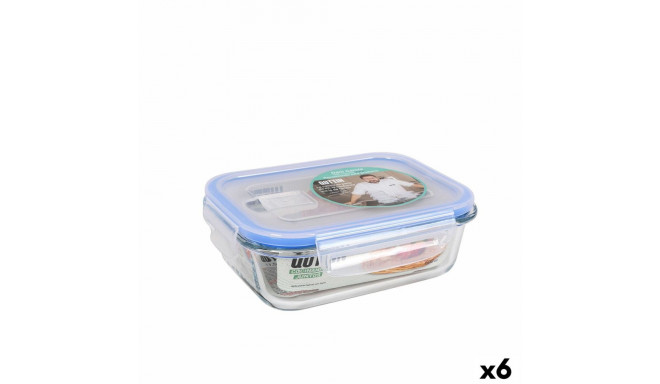 Hermetic Lunch Box Quttin Rectangular 600 ml 17,5 x 13 x 6 cm (6 Units)