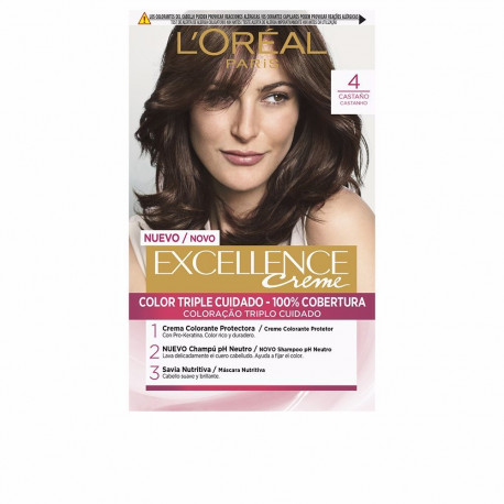 L'Oréal Paris juuksevärv Excellence Creme #4 192ml, kastanpruun