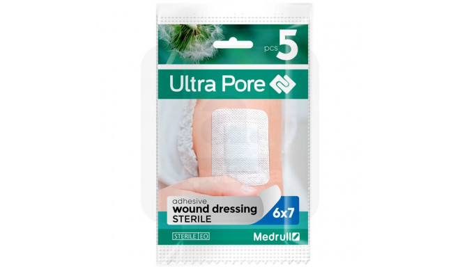 Wound plaster MEDRULL Ultra Pore 6x7cm 5pcs (sterile)