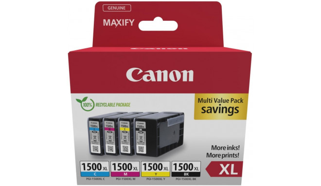 "Canon Tinte PGI-1500XL 9182B010 4er Multipack (BK/C/M/Y)"