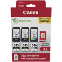 "Canon Tinte PG-545XL/CL-546XL 8286B015 3er Multipack (2xBK/Color) inkl. Fotopapier"