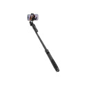 Aluminium selfie stick Bluetooth tripod black