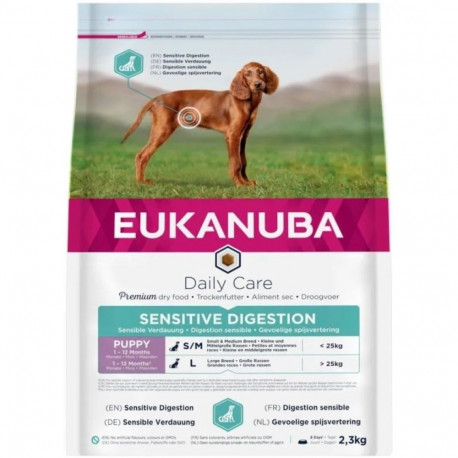 Daily Care dry dog food for puppies with sensitive digestion 2,3kg, EUKANUBA