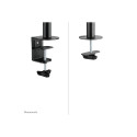 NEOMOUNTS SELECT Dual-Deskmount 10-27inch 2x8kg Adjustable 0-40cm Grommet/Clamp Full motion Tilt Rot