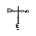 NEOMOUNTS SELECT Dual-Deskmount 10-27inch 2x8kg Adjustable 0-40cm Grommet/Clamp Full motion Tilt Rot