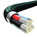 BASEUS cable 3in1 Type C to Micro USB / Lightning / Type C PD 20W CAMLT-SC06 1,5 m green