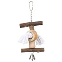 Toy for parrots Natural Living toy with bell/rope, 20 cm