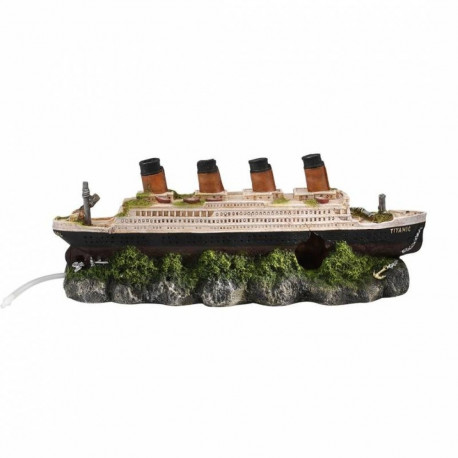 Aquarium decoration, shipwreck Titanic with airstone 39x11x17cm