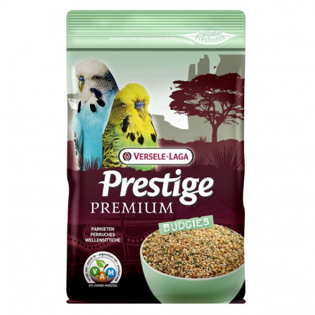 Premium Budgies rikastatud seemnesegu ekstrudeeritud VAM-graanulitega 800g, Prestige