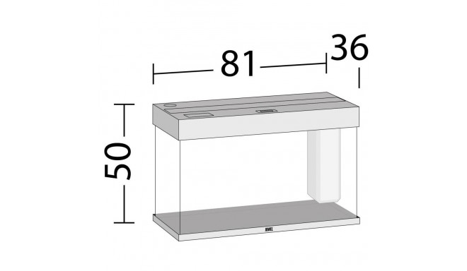 Aquarium Rio LED 125 L light wood