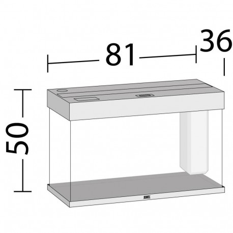 Aquarium Rio LED 125 L grey