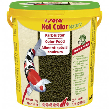 Kalatoit SERA Koi Color Nature, suur 21L/5,55kg