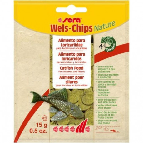 Complete feed Wels-Chips Nature 15g, Sera